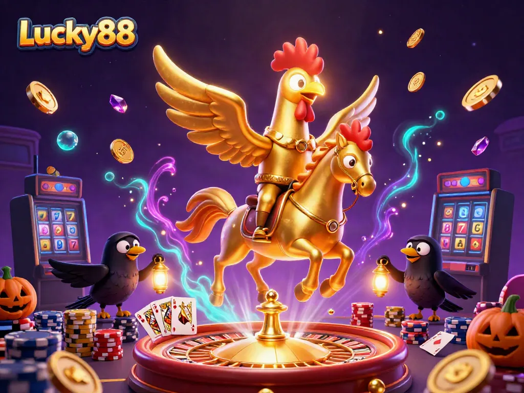 Engage in thrilling gaming experiences with Lucky88 featuring vibrant characters and dynamic casino elements.