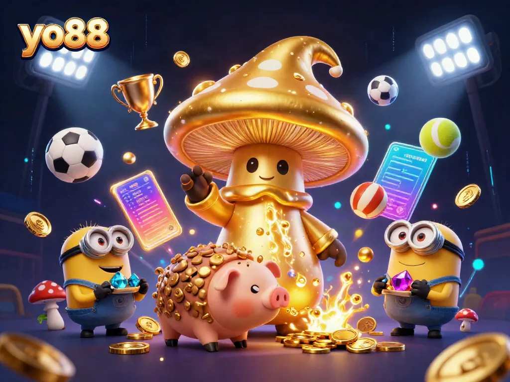 Experience thrilling gameplay at yo88 with a wizard, treasure, and dynamic sports elements.