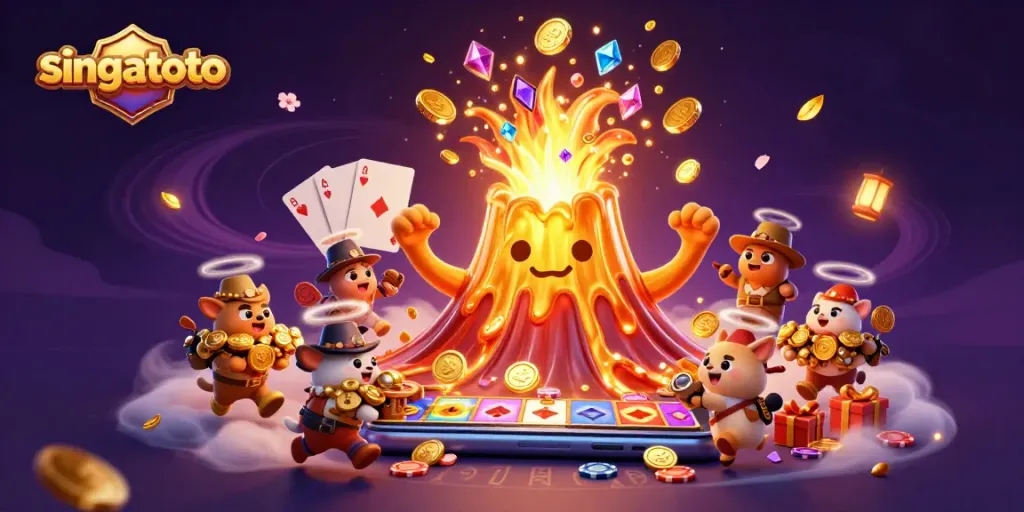 Experience the thrill of singatoto with exciting slot games and treasure from a golden volcano!