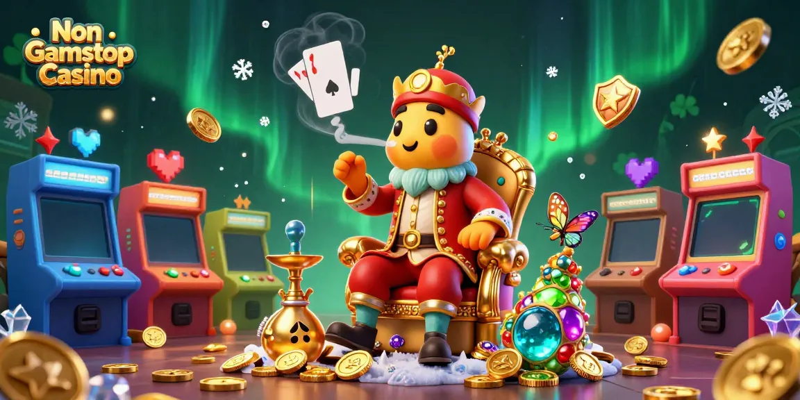 Experience the thrill of Non Gamstop Casino with vibrant 3D visuals and game elements.
